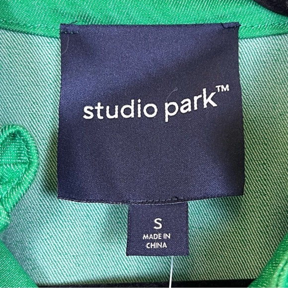 Studio Park x Jane Treacy Women's Green Denim Jacket Size S - Picture 5 of 13